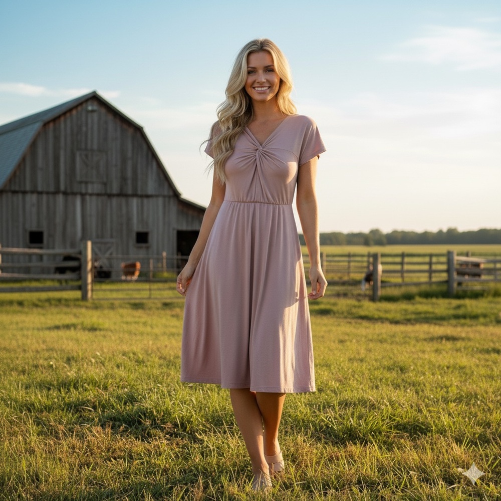 WEEKEND MAXMARA  dusty Pink Midi jersey Dress size 4/6